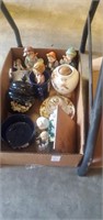 Assorted porcelain figurines, and vases