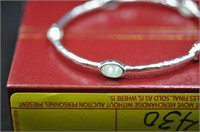 Gemstone bangle bracelet