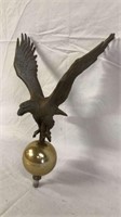 12" Vtg Cast Metal Eagle Weather Vane Topper