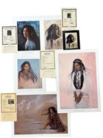 5pc Penni Anne Cross Lithographs COAs