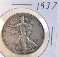 1937  Walking Liberty Silver Half Dollar