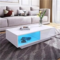 RGB LED End Table High Gloss Nordic Coffee Table