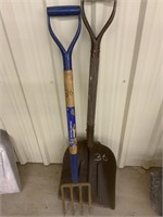 Metal shovel & fork