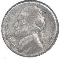 1943 P Jefferson Silver War Nickel