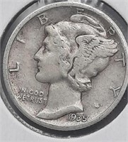 1935 S  Mercury Dime