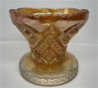 Carnival glass compote