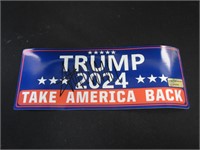 DONALD TRUMP SIGNED 2024 ELECTION STICKER COA