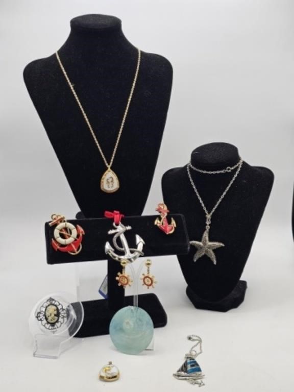 OVER 10 PIECES OF NAUTICAL JEWELERY