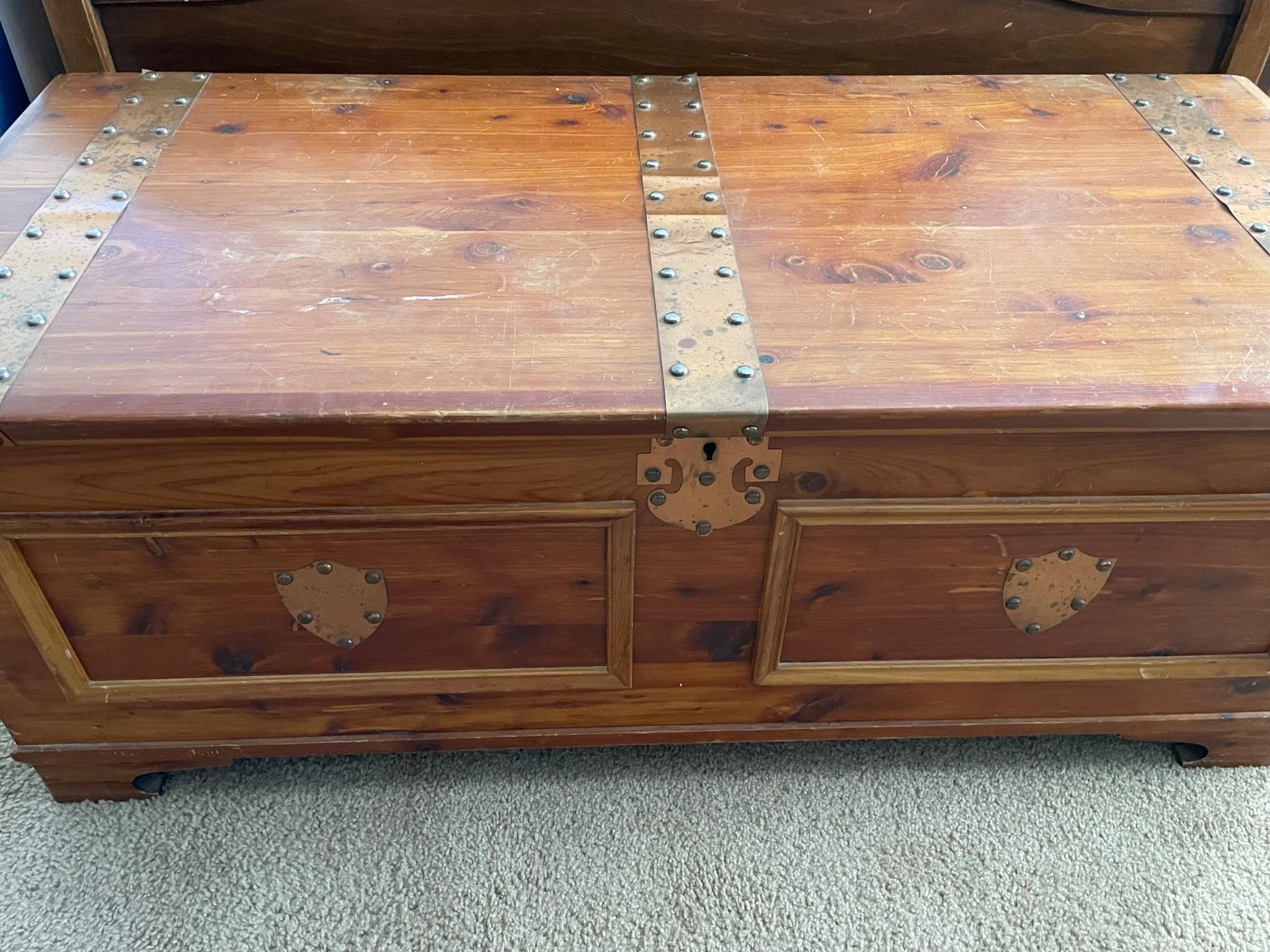 Cedar Hope Chest & Quilt - ca 1880