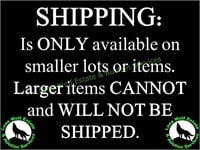 SHIPPING ONLY AVAILABLE FOR SMALLER ITEMS