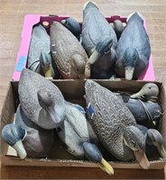 VINTAGE PAPER MACHE & PLASTIC DECOYS