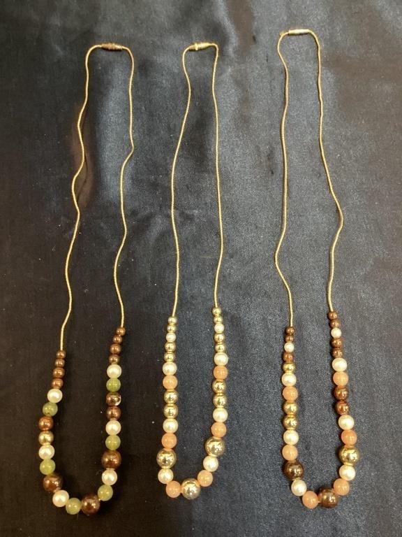 (3) Beaded Necklaces