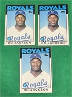 Lot Bo Jackson  rookie cards 1986 Topps