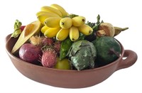 Terra Cotta Bowl W/Paper Mache Fruit