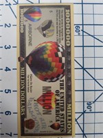 Hot air balloon novelty banknote