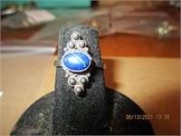 925 India Ring w/Blue Stone-2.5g