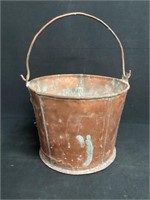 Vintage Handmade Copper Bucket