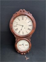 Rosewood Hanging Calendar Wall Clock