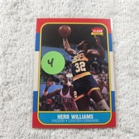 1986-87 Fleer Basketball Herb Williams Rookie