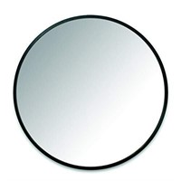 24 INCH ROUND, UMBRA HUB WALL MIRROR WITH RUBBER
