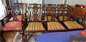 (8) ORNATE DINING ROOM CHAIRS