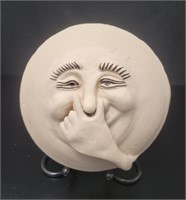 TD Hartman "Stinky Face" Clay Molded Wall Plaque