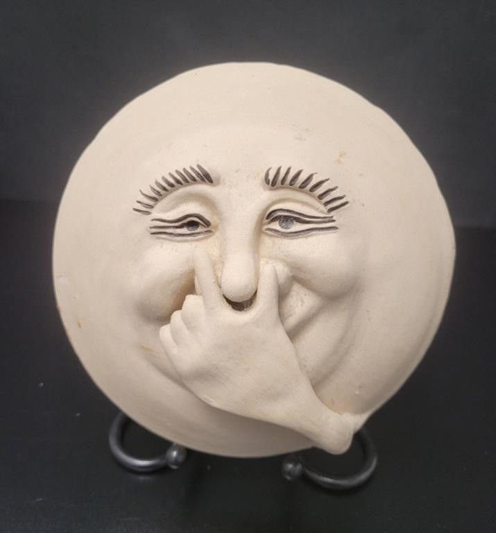 TD Hartman "Stinky Face" Clay Molded Wall Plaque