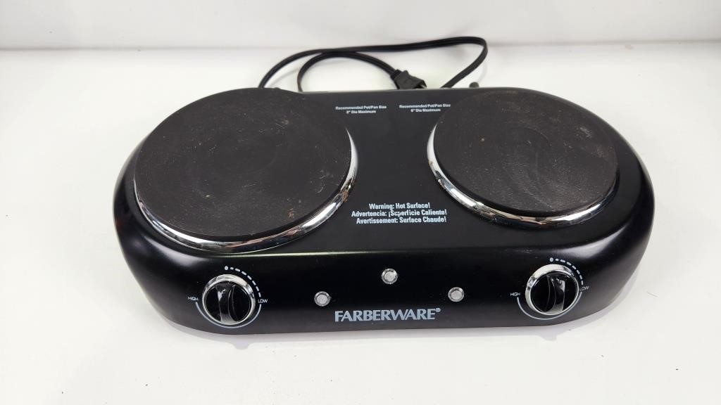 Farberware Royalty 1800 W Double Burner Black