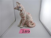 Italian Faience Glazed Pottery Cat