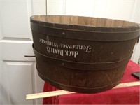 Planter made from Jack Daniels barrel