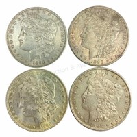 (4) 1898 Morgan 90% Silver Dollars