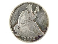 1838-O Seated Half Dime,  ANACS VF30 Detail