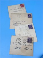 1948-1950 Envelopes With 2 & 3 Cent Stamps