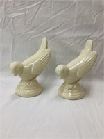 (2) Red Wing Pottery #1036 Birds, 5 1/2”T