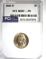 1946-D Nickel MS67+ FS LISTS $2400