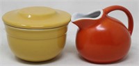 Emile Henry Gold Butter Pot & Cased Orange Creamer