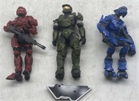 (JT) 3 Halo Action Figures Including Master
