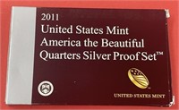 2011-S 5 Coin Silver Proof Quarter Set