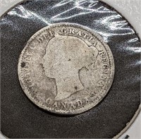 1894 Canadian Sterling Silver 10-Cent Dime Coin