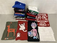 40 Various Print T-Shirts Size Large