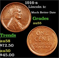 1916-s Lincoln 1c Grades Choice AU