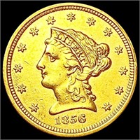 1856 $3 Gold Piece CLOSELY UNCIRCULATED