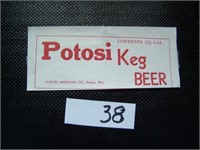 Potosi Keg Beer Label