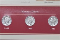 3 Mercury Dime Coin and Stamp Collection
