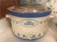 Blue Rival Stoneware Crock Pot