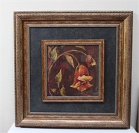 Framed & Matted Floral Picture