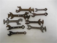 lot of 9 wrenches Farquhar, Keystone & others