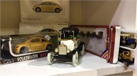 8 model cars, Volkswagen Beetle, Amoca Ford model