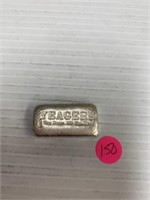 YEAGERS .999 FINE SILVER 1 0Z BAR