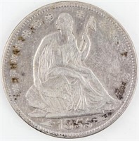 Coin 1855-P Seated Liberty Half Dollar Nice VF+
